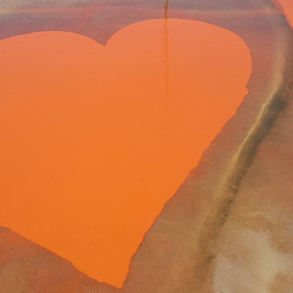 Heart shape during cleaning